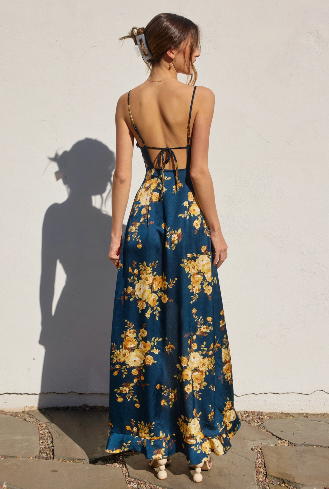 Cassinda Satin Floral Dress