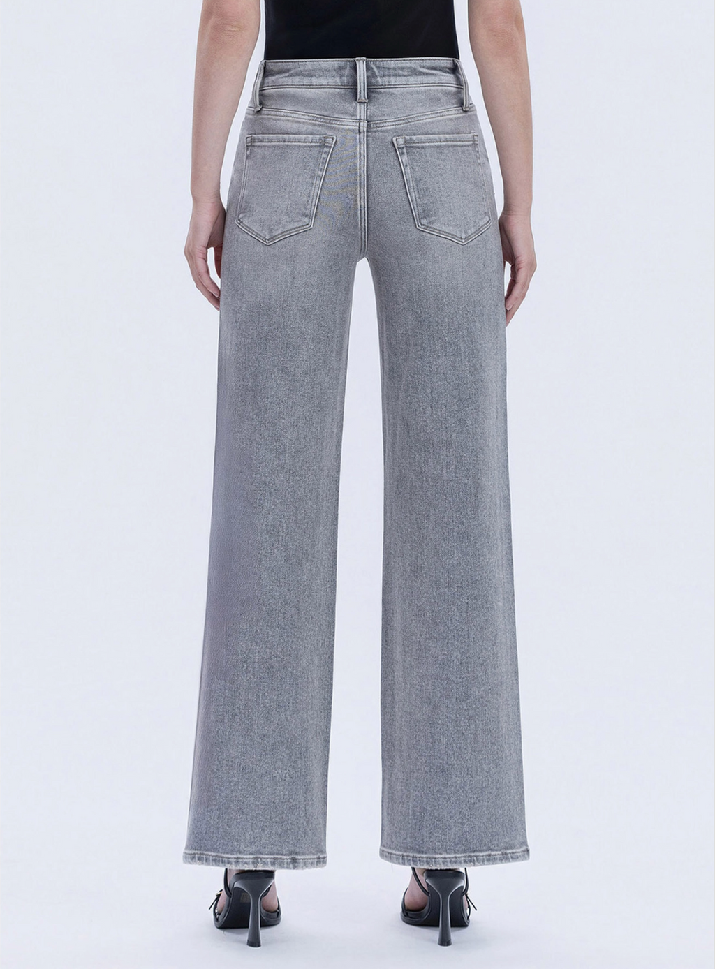 Frankie Grey Wide Leg Jeans