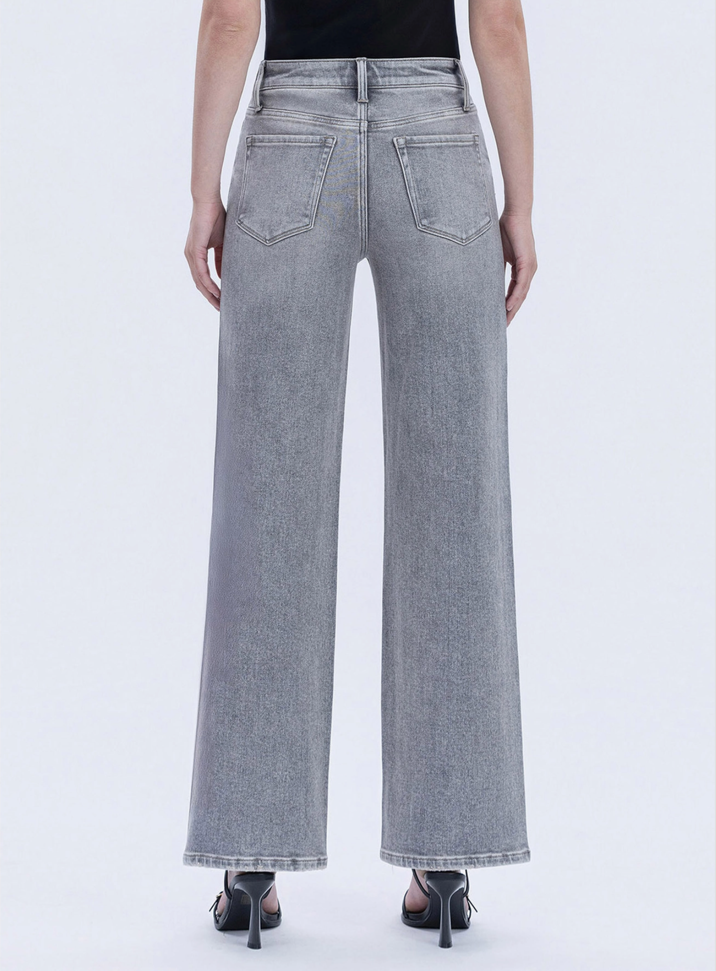 Frankie Grey Wide Leg Jeans
